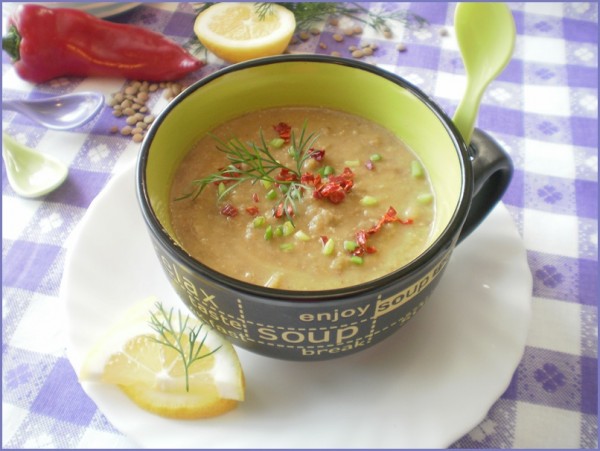 Supa crema de linte verde