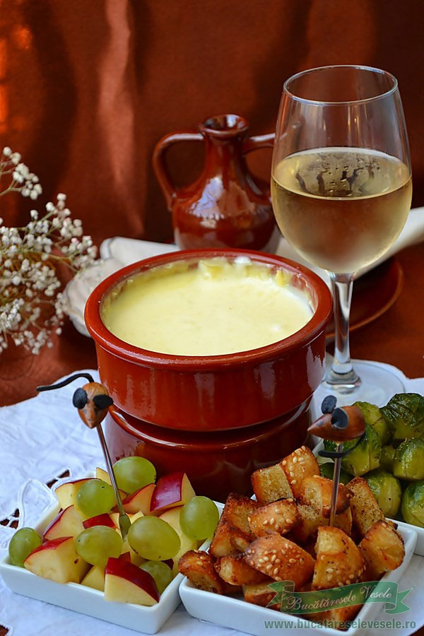 Fondue cu legume si fructe