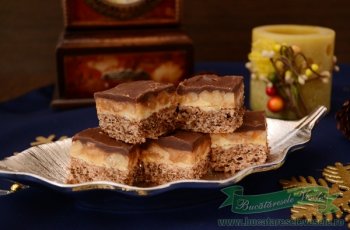 Prajitura cu nuci si crema caramel- Snickers