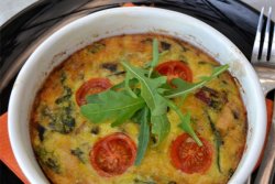 Frittata cu pui si rucola