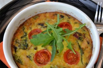 Frittata cu pui si rucola