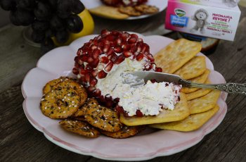 Aperitiv cu branza si rodie