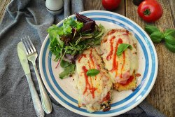 Vinete pane cu sunca si mozzarella