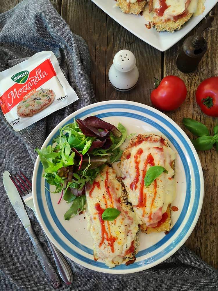 Vinete pane cu sunca si mozzarella