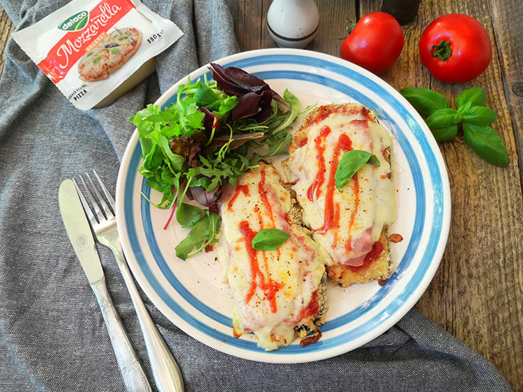 Vinete pane cu sunca si mozzarella