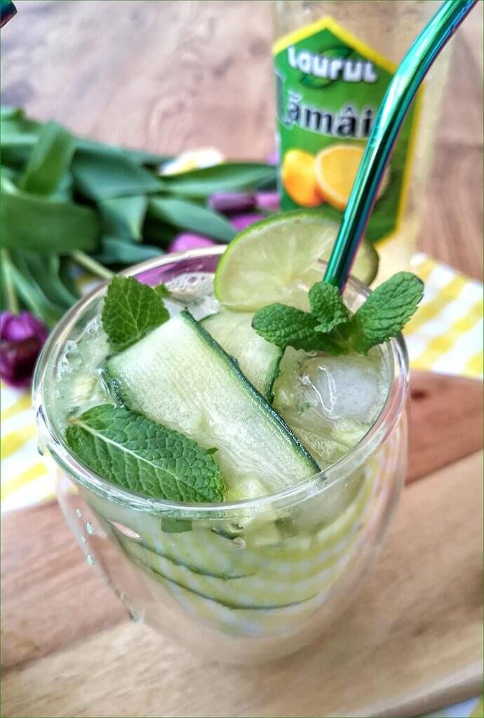 Mocktail cu castraveti si sirop de lamaie