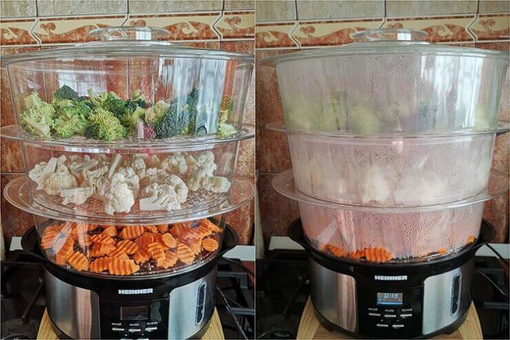 Legume fierte la abur