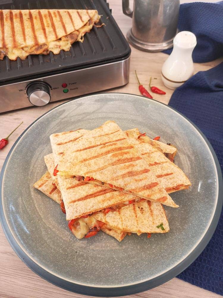 Quesadilla cu legume la grill