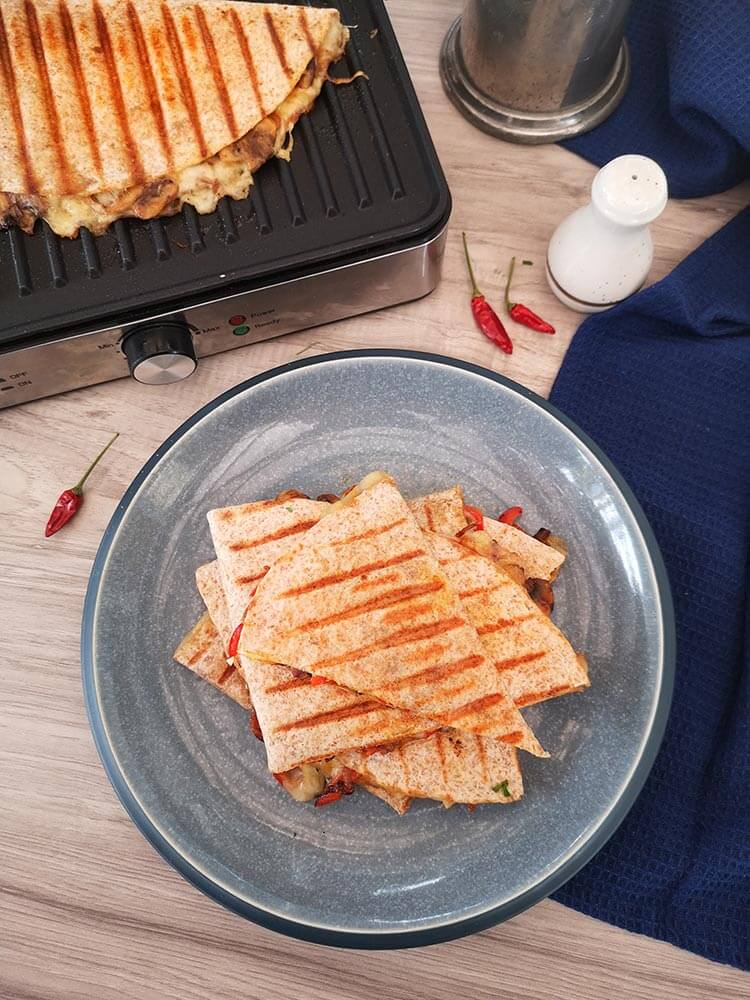 Quesadilla cu legume la grill