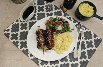 Rulouri de vita cu legume si sos balsamic