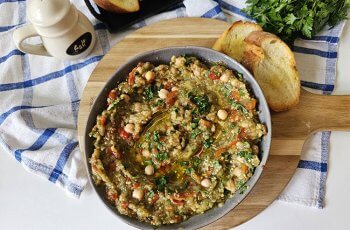 Salata de vinete coapte si naut