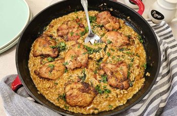 Risotto cu rosii uscate si pui