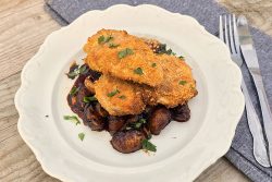 Piept de pui crocant cu parmezan