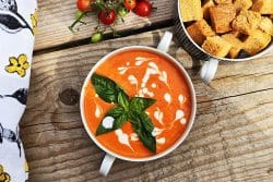 Supa crema de rosii coapte in cuptor