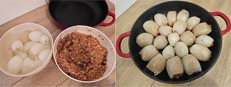 preparare ceapa umpluta