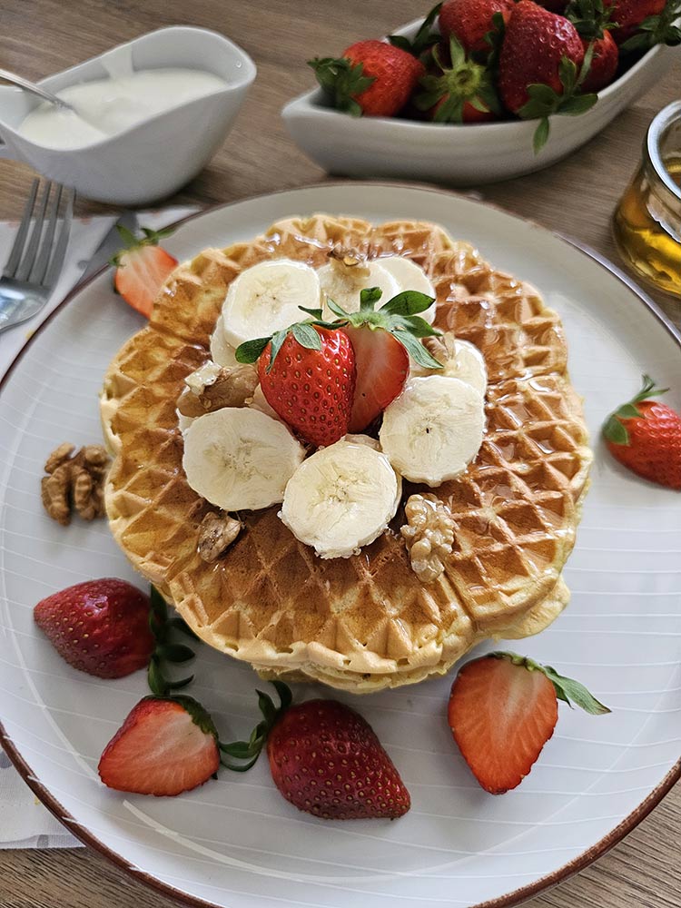 vafe cu banane fara zahar adaugat