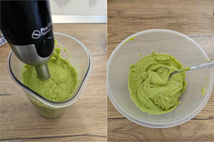 piure de mazare trecut prin sita