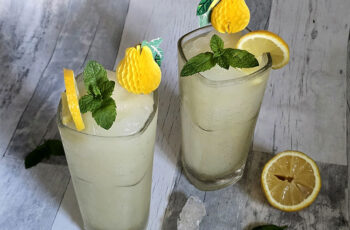 Granita cu sirop de soc si menta